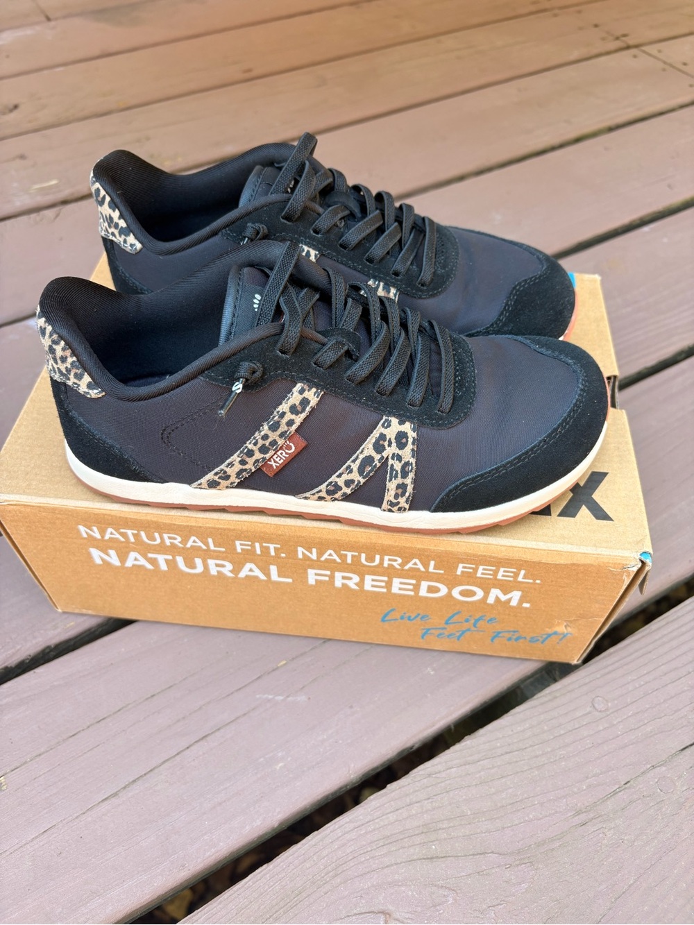 Xero Shoes Wynn Black Leopard Sneakers